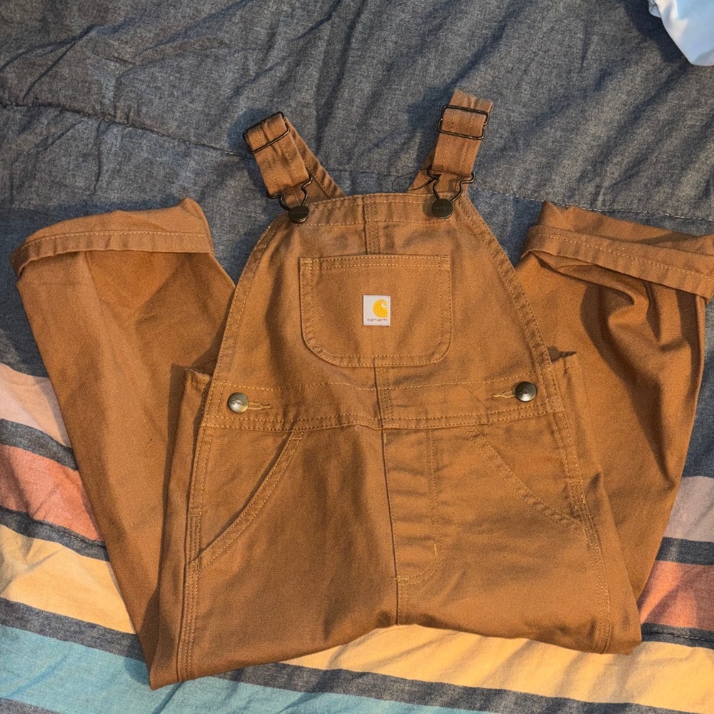 Carhartt Kids Brown Tan Overalls - Classic Workwear